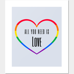 Rainbow heart. All you need is love Posters and Art